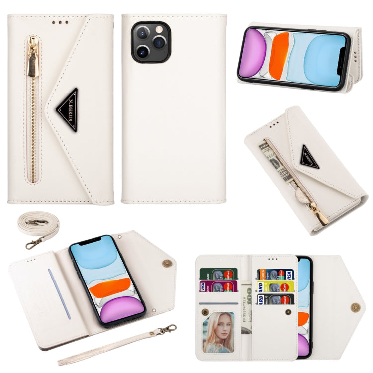 Skin Feel Zipper Horizontal Flip Leather Case with Holder & Card Slots & Photo Frame & Lanyard & Long Rope, For iPhone 11, For iPhone 11 Pro, For iPhone 11 Pro Max, For iPhone XS / X