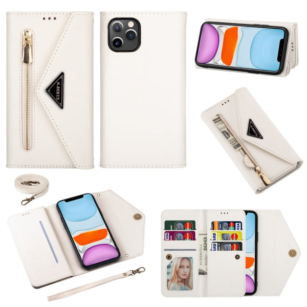 Skin Feel Zipper Horizontal Flip Leather Case with Holder & Card Slots & Photo Frame & Lanyard & Long Rope, For iPhone 11, For iPhone 11 Pro, For iPhone 11 Pro Max, For iPhone XS / X