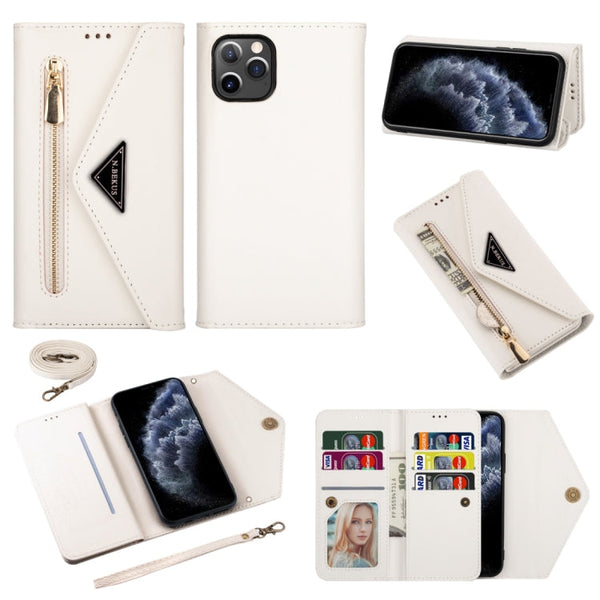 Skin Feel Zipper Horizontal Flip Leather Case with Holder & Card Slots & Photo Frame & Lanyard & Long Rope, For iPhone 11, For iPhone 11 Pro, For iPhone 11 Pro Max, For iPhone XS / X