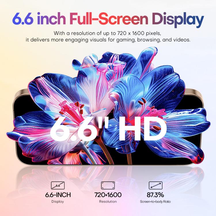 A88A / i16 Pro Max, 6GB+64GB, 6.6 inch Android 12 MTK6762 Helio G25 Octa Core, NFC, OTG, Network: 4G, Dual SIM