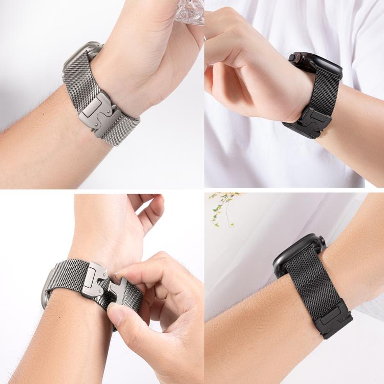 xDfind Umbrella Buckle Fine Mesh Milanese Stainless Steel Watch Band