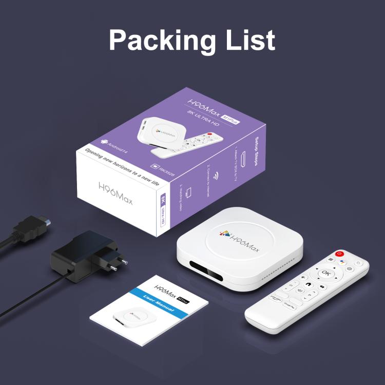 H96 Max M1 Plus Android 14.0 Smart TV Box, RK3528 Quad-core ARM Cortex-A53