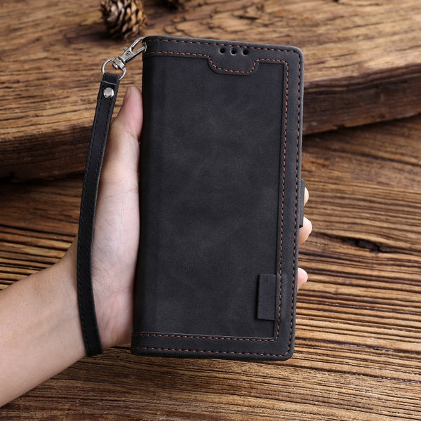 Retro Splicing Horizontal Flip Leather Case with Card Slots & Holder & Wallet, For iPhone 12 Pro Max