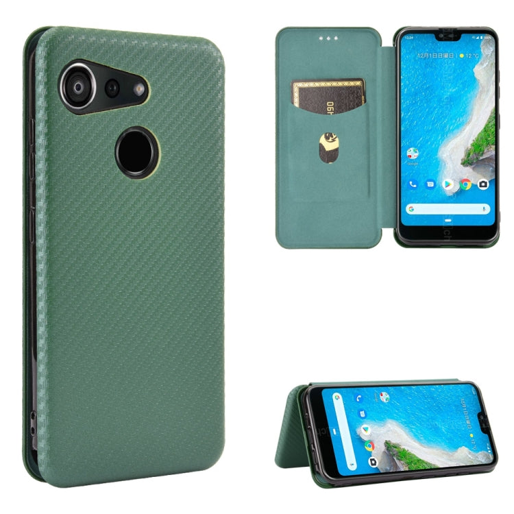 Carbon Fiber Texture Magnetic Horizontal Flip TPU + PC + PU Leather Case with Card Slot, For Kyocera Android One S6, For Kyocera Gratina KYV48, For Ulefone Note 9P, For Sharp Aquos Zero 5G Basic