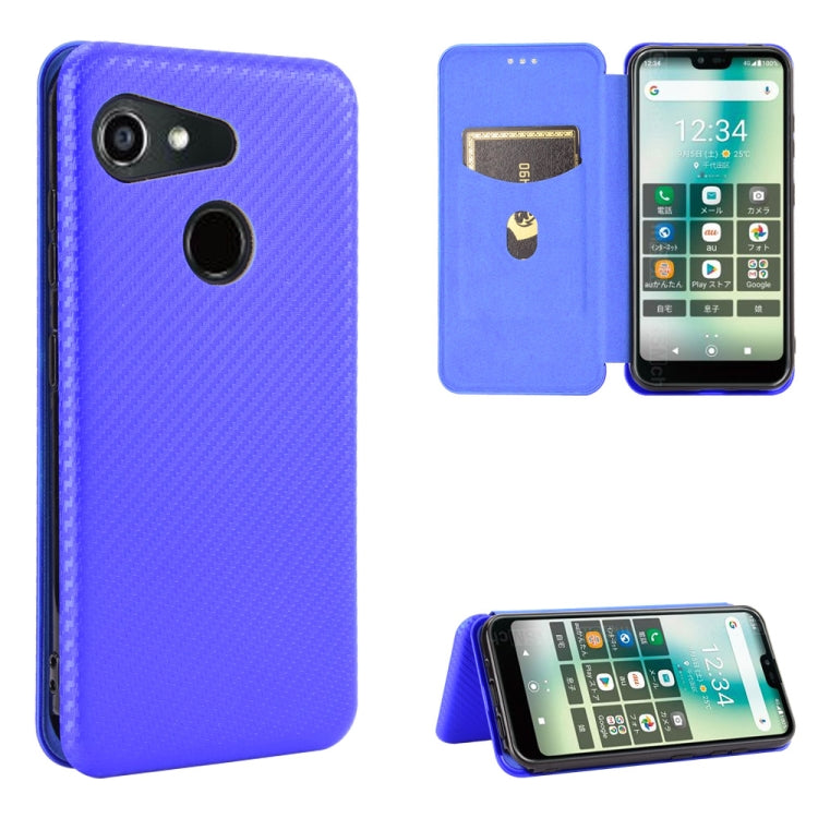 Carbon Fiber Texture Magnetic Horizontal Flip TPU + PC + PU Leather Case with Card Slot, For Kyocera Android One S6, For Kyocera Gratina KYV48, For Ulefone Note 9P, For Sharp Aquos Zero 5G Basic