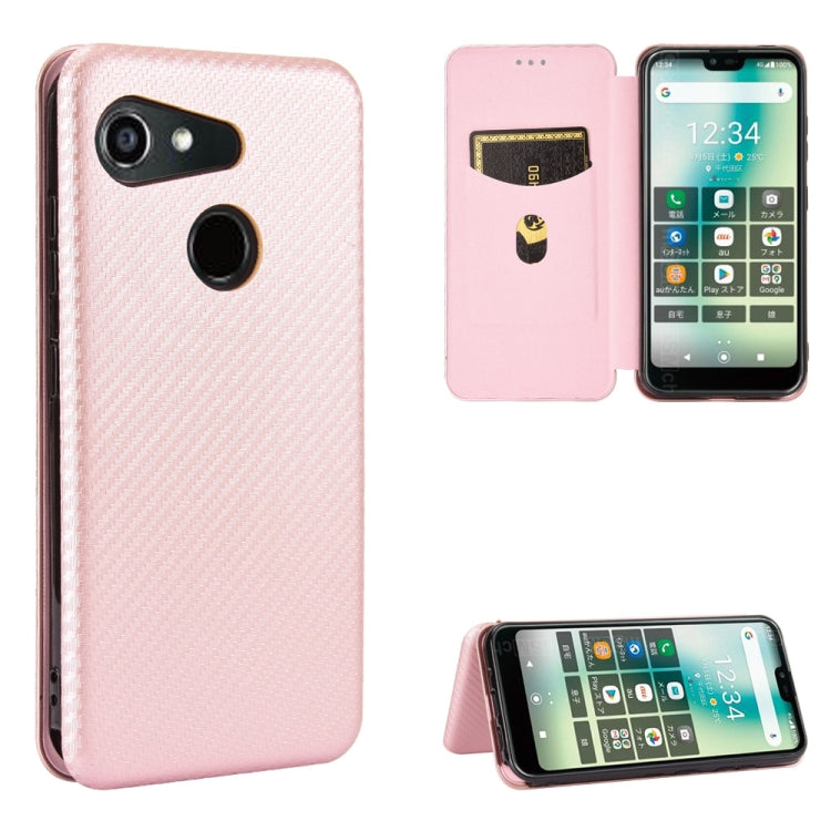 Carbon Fiber Texture Magnetic Horizontal Flip TPU + PC + PU Leather Case with Card Slot, For Kyocera Android One S6, For Kyocera Gratina KYV48, For Ulefone Note 9P, For Sharp Aquos Zero 5G Basic
