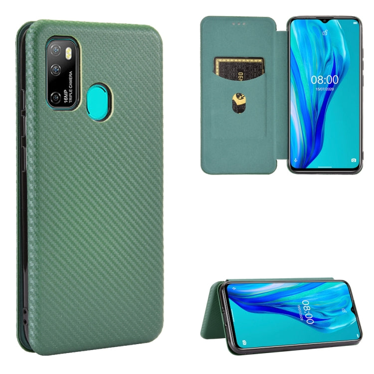 Carbon Fiber Texture Magnetic Horizontal Flip TPU + PC + PU Leather Case with Card Slot, For Kyocera Android One S6, For Kyocera Gratina KYV48, For Ulefone Note 9P, For Sharp Aquos Zero 5G Basic