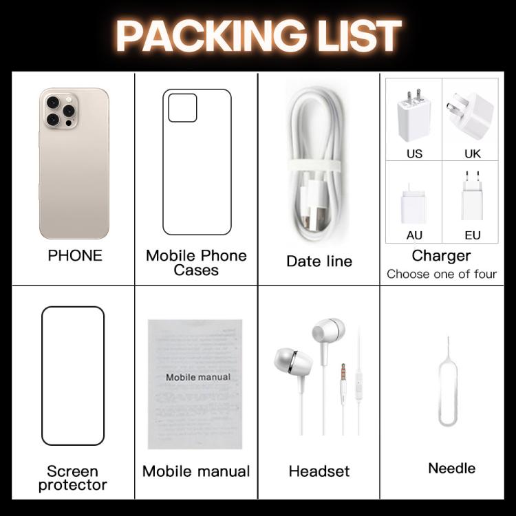 I16 Pro Max / PDQ6, 4GB+64GB, 6.58 inch Android 10 MTK6739 Quad Core, Network: 4G, Dual SIM, EU Plug, US Plug, UK Plug, AU Plug