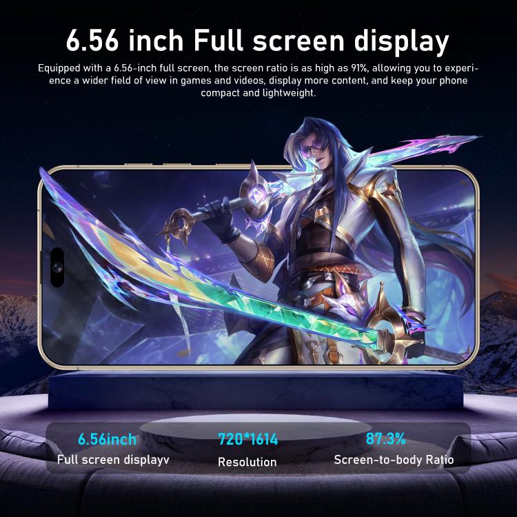 I16 Pro Max / RAi3, 3GB+64GB, 6.56 inch Android 10 MTK6739 Quad Core, Network: 4G, Dual SIM, EU Plug, US Plug, UK Plug, AU Plug