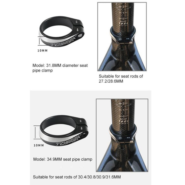 TOSEEK Aluminum Alloy Bicycle Seat Tube Clamp
