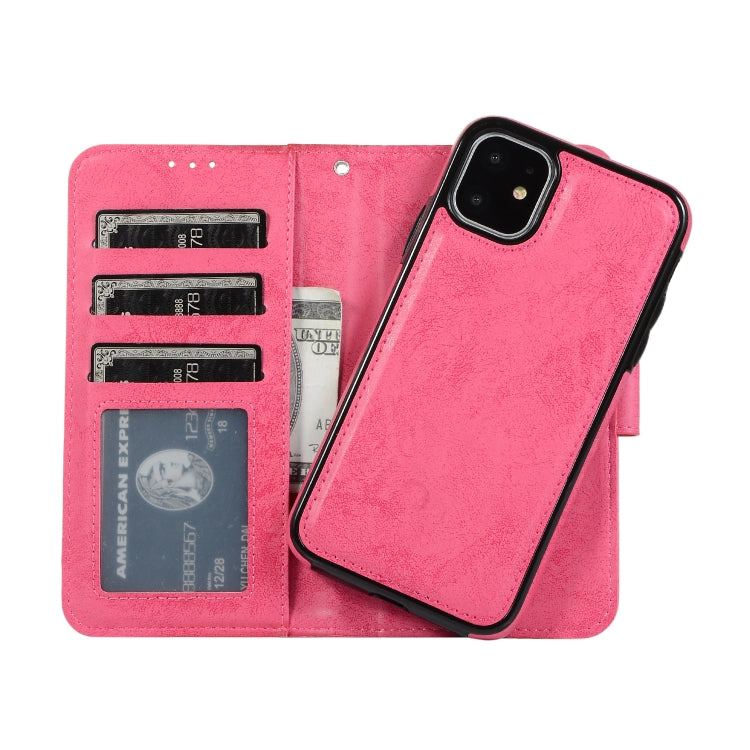 KLT888-2 Retro 2 in 1 Detachable Magnetic Horizontal Flip TPU + PU Leather Case with Holder & Card Slots & Photo Frame & Wallet, For iPhone 11, For iPhone 11 Pro, For iPhone 11 Pro Max, For iPhone 6