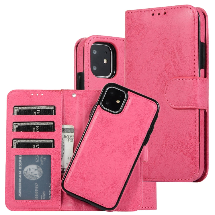 KLT888-2 Retro 2 in 1 Detachable Magnetic Horizontal Flip TPU + PU Leather Case with Holder & Card Slots & Photo Frame & Wallet, For iPhone 11, For iPhone 11 Pro, For iPhone 11 Pro Max, For iPhone 6