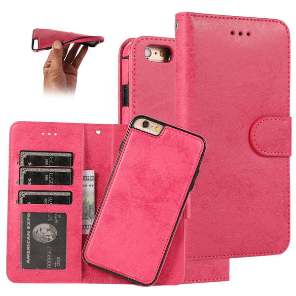 KLT888-2 Retro 2 in 1 Detachable Magnetic Horizontal Flip TPU + PU Leather Case with Holder & Card Slots & Photo Frame & Wallet, For iPhone 11, For iPhone 11 Pro, For iPhone 11 Pro Max, For iPhone 6