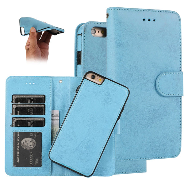 KLT888-2 Retro 2 in 1 Detachable Magnetic Horizontal Flip TPU + PU Leather Case with Holder & Card Slots & Photo Frame & Wallet, For iPhone 11, For iPhone 11 Pro, For iPhone 11 Pro Max, For iPhone 6