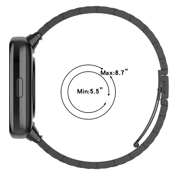 xDfind Three-Bead Stainless Steel Metal Watch Band