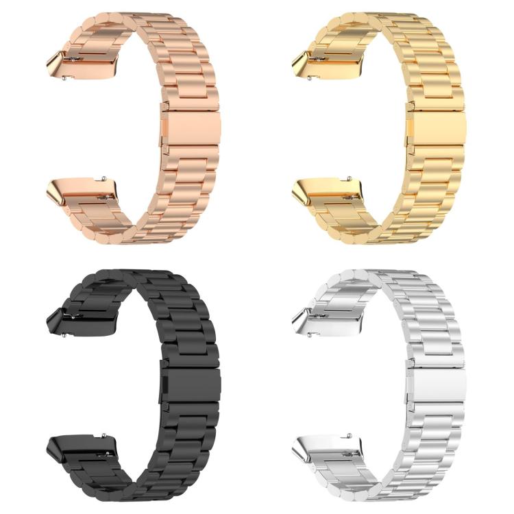 xDfind Three-Bead Stainless Steel Metal Watch Band