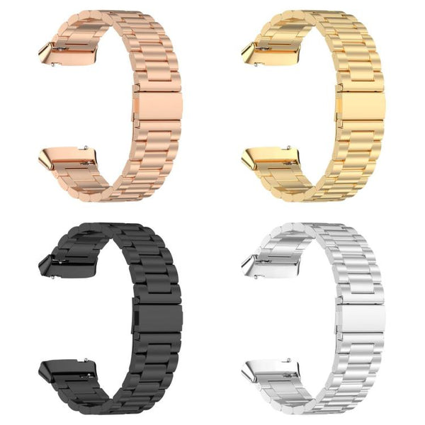 xDfind Three-Bead Stainless Steel Metal Watch Band