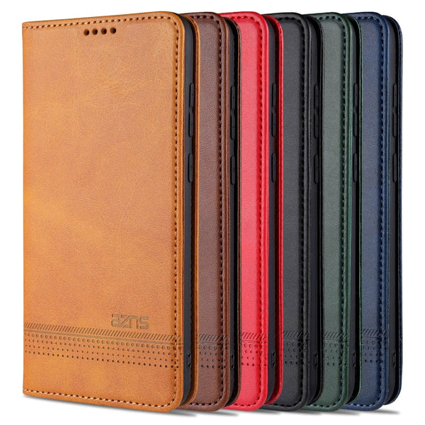 AZNS Magnetic Calf Texture Horizontal Flip Leather Case with Card Slots & Holder & Wallet, For Samsung Galaxy A11, For Samsung Galaxy A21s, For Samsung Galaxy A31, For Samsung Galaxy A41