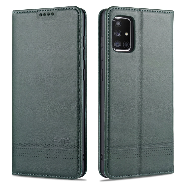 AZNS Magnetic Calf Texture Horizontal Flip Leather Case with Card Slots & Holder & Wallet, For Samsung Galaxy A51, For Samsung Galaxy A71, For Samsung Galaxy Note 10 Lite