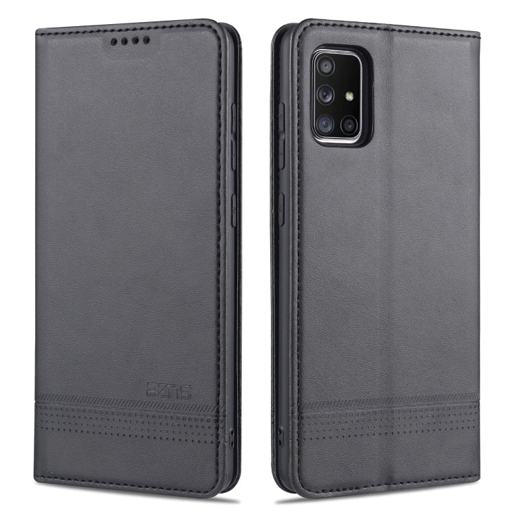 AZNS Magnetic Calf Texture Horizontal Flip Leather Case with Card Slots & Holder & Wallet, For Samsung Galaxy A51, For Samsung Galaxy A71, For Samsung Galaxy Note 10 Lite