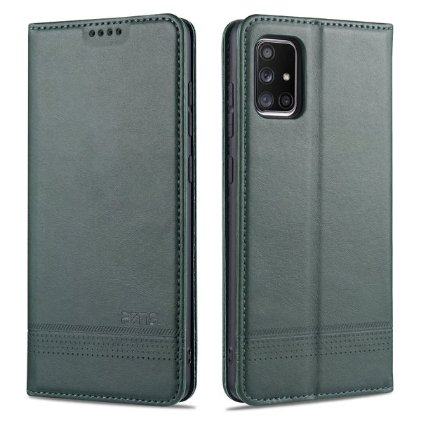 AZNS Magnetic Calf Texture Horizontal Flip Leather Case with Card Slots & Holder & Wallet, For Samsung Galaxy A51, For Samsung Galaxy A71, For Samsung Galaxy Note 10 Lite