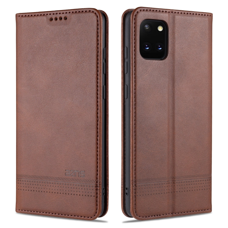 AZNS Magnetic Calf Texture Horizontal Flip Leather Case with Card Slots & Holder & Wallet, For Samsung Galaxy A51, For Samsung Galaxy A71, For Samsung Galaxy Note 10 Lite
