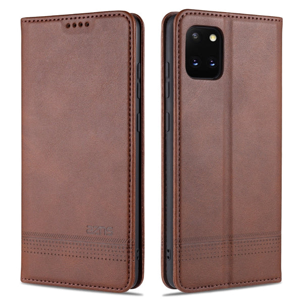 AZNS Magnetic Calf Texture Horizontal Flip Leather Case with Card Slots & Holder & Wallet, For Samsung Galaxy A51, For Samsung Galaxy A71, For Samsung Galaxy Note 10 Lite