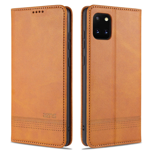 AZNS Magnetic Calf Texture Horizontal Flip Leather Case with Card Slots & Holder & Wallet, For Samsung Galaxy A51, For Samsung Galaxy A71, For Samsung Galaxy Note 10 Lite