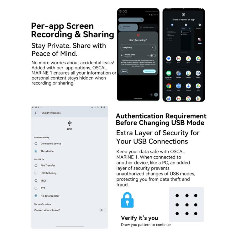 Blackview Oscal Marine 1, 6.56 inch Android 15 Unisoc UMS9230E T615 Octa Core, Network: 4G, OTG, NFC