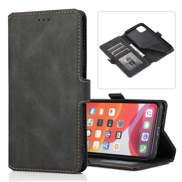 Retro Magnetic Closing Clasp Horizontal Flip Leather Case with Holder & Card Slots & Photo Frame & Wallet, For iPhone 11, For iPhone 11 Pro, For iPhone 11 Pro Max, For iPhone XS / X