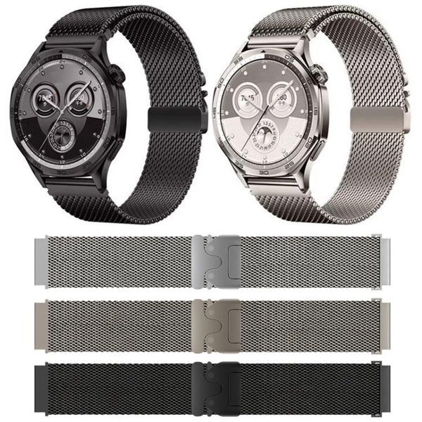 xDfind Milanese Parachute Buckle Stainless Steel Raised Fine Mesh Watch Band