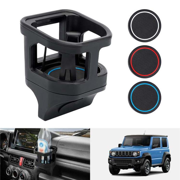 For Suzuki Jimny JB74 / JB64 2018- Car Air Outlet Water Cup Holder, with 3pcs Anti-slip Mats