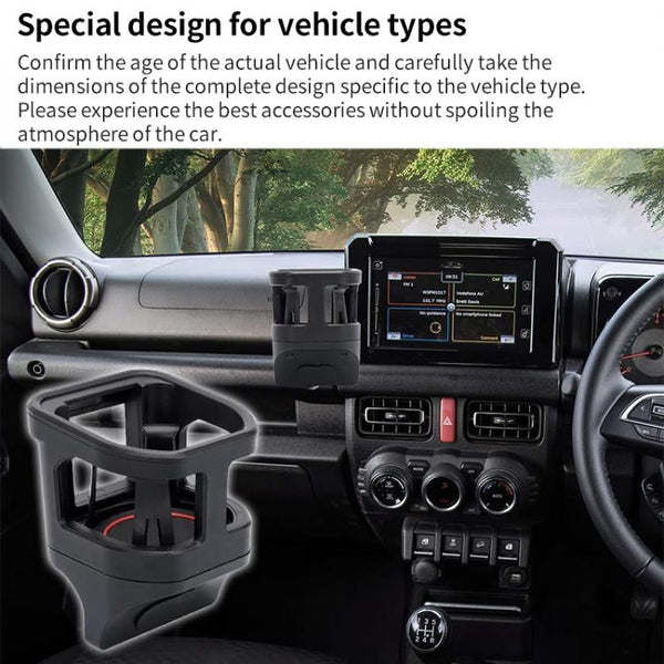 For Suzuki Jimny JB74 / JB64 2018- Car Air Outlet Water Cup Holder, with 3pcs Anti-slip Mats