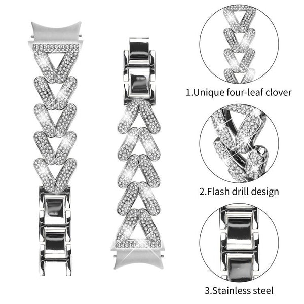 20mm xDfind Small Twist Diamond Metal Watch Band
