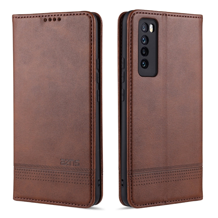 AZNS Magnetic Calf Texture Horizontal Flip Leather Case with Card Slots & Holder & Wallet, For Huawei Nova 7, For Huawei Nova 7 SE, For Huawei Enjoy 20, For Huawei Maimang 9