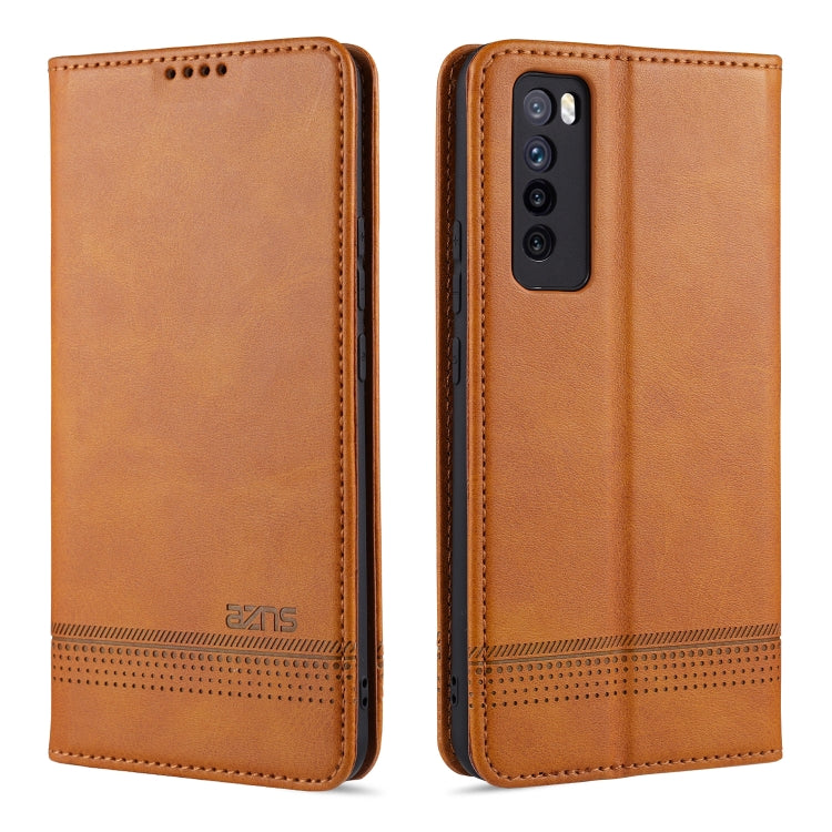 AZNS Magnetic Calf Texture Horizontal Flip Leather Case with Card Slots & Holder & Wallet, For Huawei Nova 7, For Huawei Nova 7 SE, For Huawei Enjoy 20, For Huawei Maimang 9