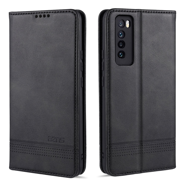 AZNS Magnetic Calf Texture Horizontal Flip Leather Case with Card Slots & Holder & Wallet, For Huawei Nova 7, For Huawei Nova 7 SE, For Huawei Enjoy 20, For Huawei Maimang 9