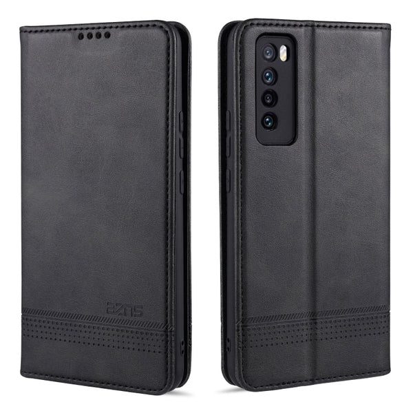 AZNS Magnetic Calf Texture Horizontal Flip Leather Case with Card Slots & Holder & Wallet, For Huawei Nova 7, For Huawei Nova 7 SE, For Huawei Enjoy 20, For Huawei Maimang 9