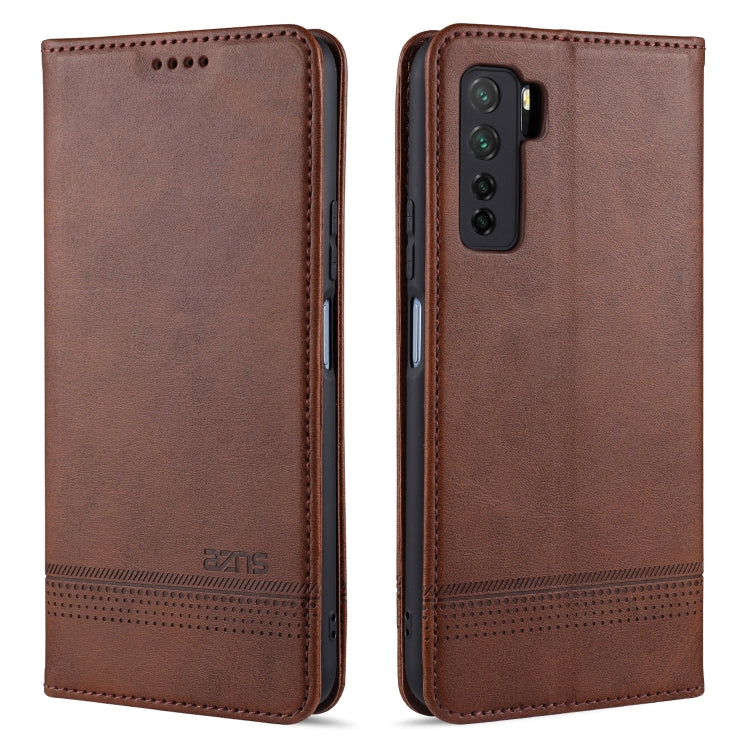 AZNS Magnetic Calf Texture Horizontal Flip Leather Case with Card Slots & Holder & Wallet, For Huawei Nova 7, For Huawei Nova 7 SE, For Huawei Enjoy 20, For Huawei Maimang 9