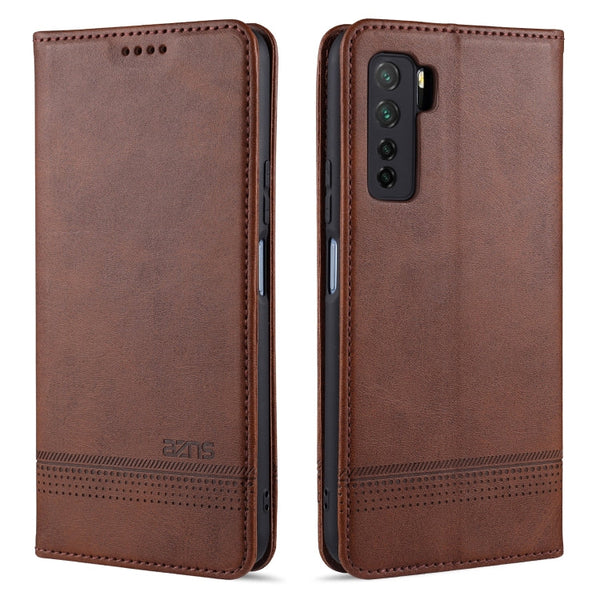 AZNS Magnetic Calf Texture Horizontal Flip Leather Case with Card Slots & Holder & Wallet, For Huawei Nova 7, For Huawei Nova 7 SE, For Huawei Enjoy 20, For Huawei Maimang 9