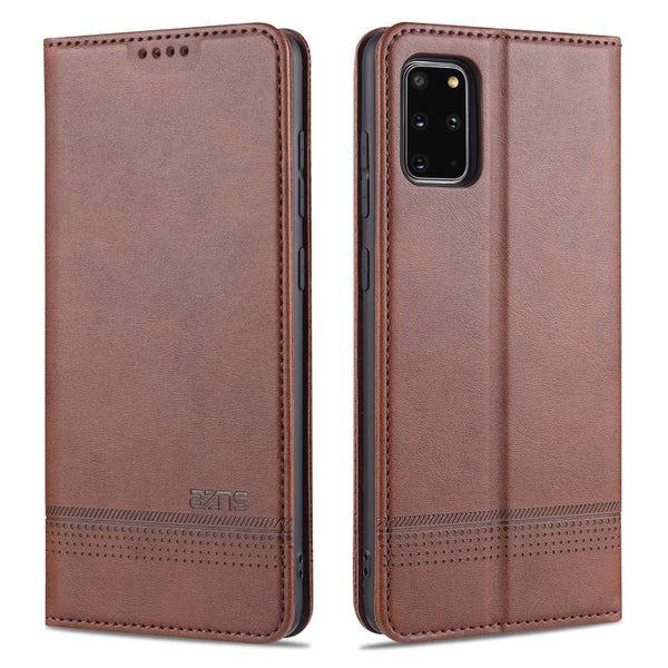 AZNS Magnetic Calf Texture Horizontal Flip Leather Case with Card Slots & Holder & Wallet, For Samsung Galaxy S20+