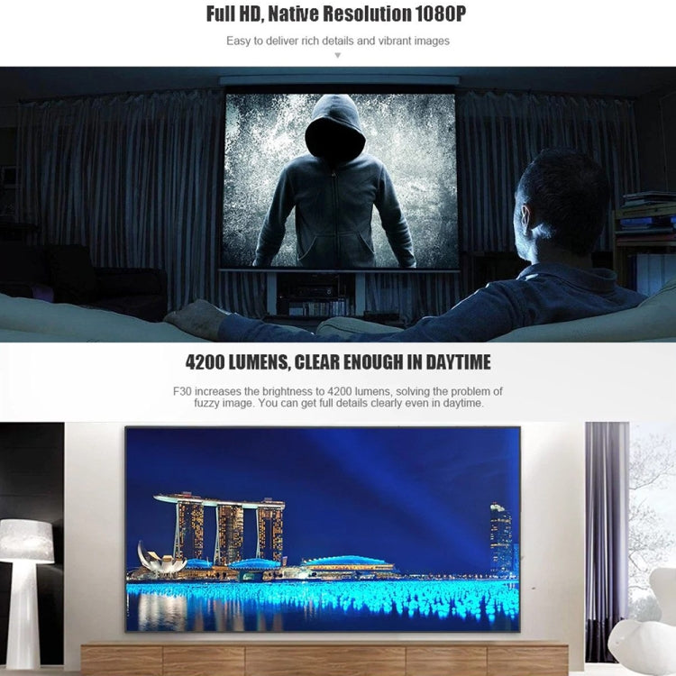 VIVIBRIGHT F30UP 1920x1080 4200 Lumens Portable Home Theater Wireless Smart Projector, Android Version, Android Version