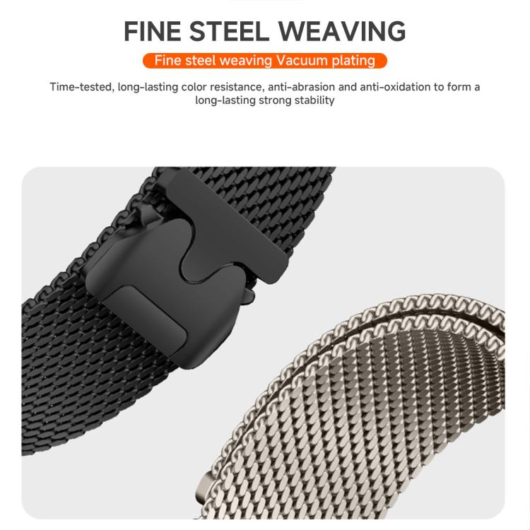 xDfind Milanese Parachute Buckle Stainless Steel Watch Band