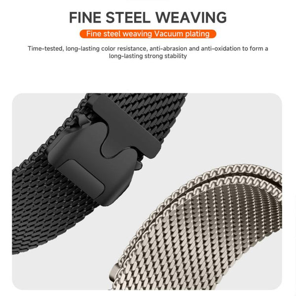 xDfind Milanese Parachute Buckle Stainless Steel Watch Band