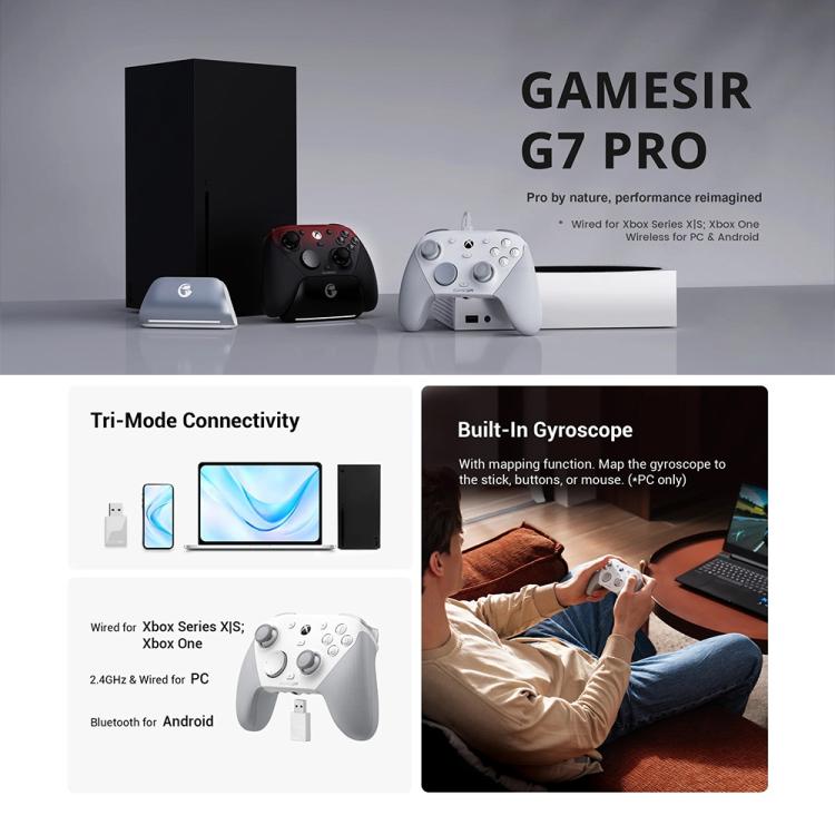 GameSir G7 Pro Bluetooth Wireless Tri-Mode Game Controller for Xbox / Steam / PC / Android
