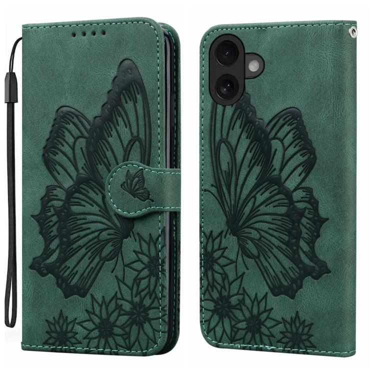 Retro Skin Feel Butterflies Embossing Horizontal Flip Leather Phone Case
