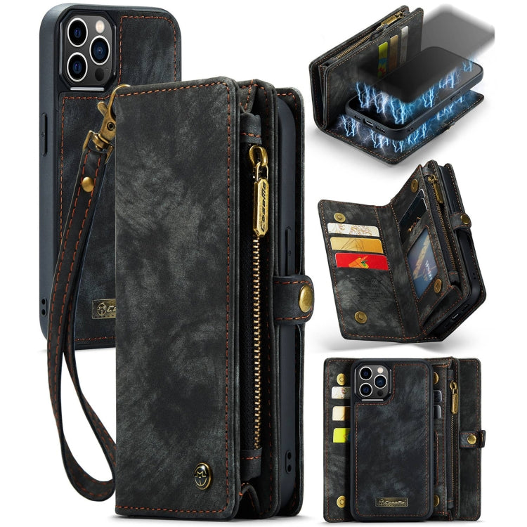 CaseMe-008 Detachable Multifunctional Horizontal Flip Leather Case with Card Slot & Holder & Zipper Wallet & Photo Frame, For iPhone 12 / 12 Pro, For iPhone 12 Pro Max, For iPhone 12 mini