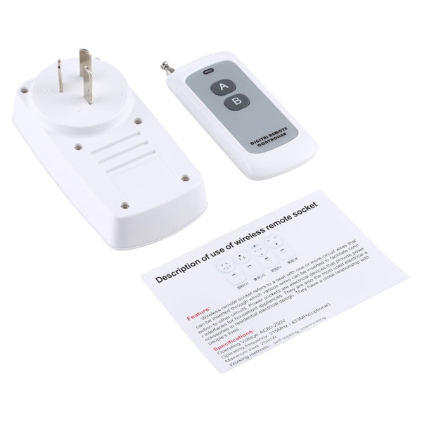 AK-DL220 220V Smart Wireless Remote Control Socket with Remote Control, AU Plug, UK Plug, US Plug