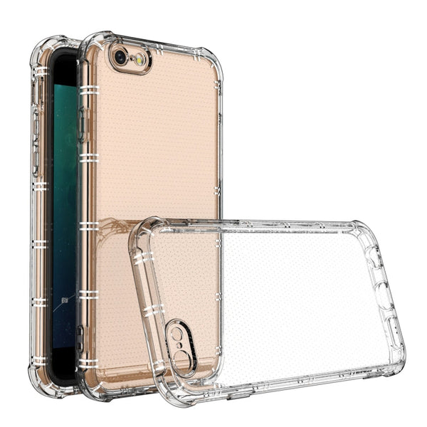 Straight Edge Dual Bone-bits Shockproof TPU Clear Case