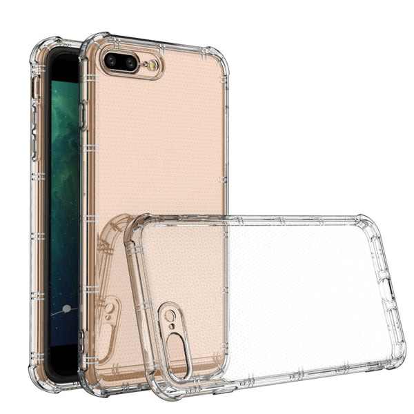 Straight Edge Dual Bone-bits Shockproof TPU Clear Case